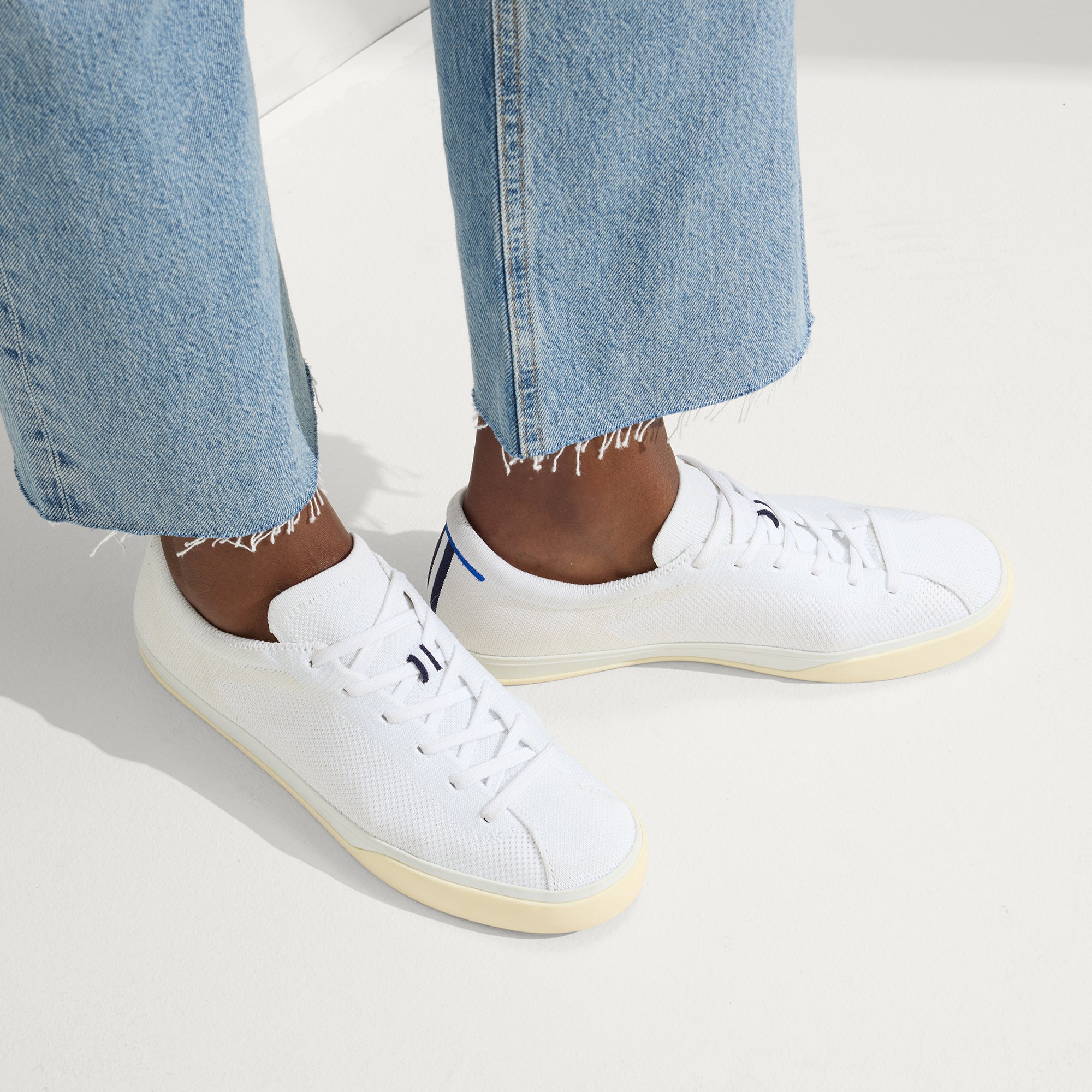 The Lace Up Sneaker - Bright White - Image 2