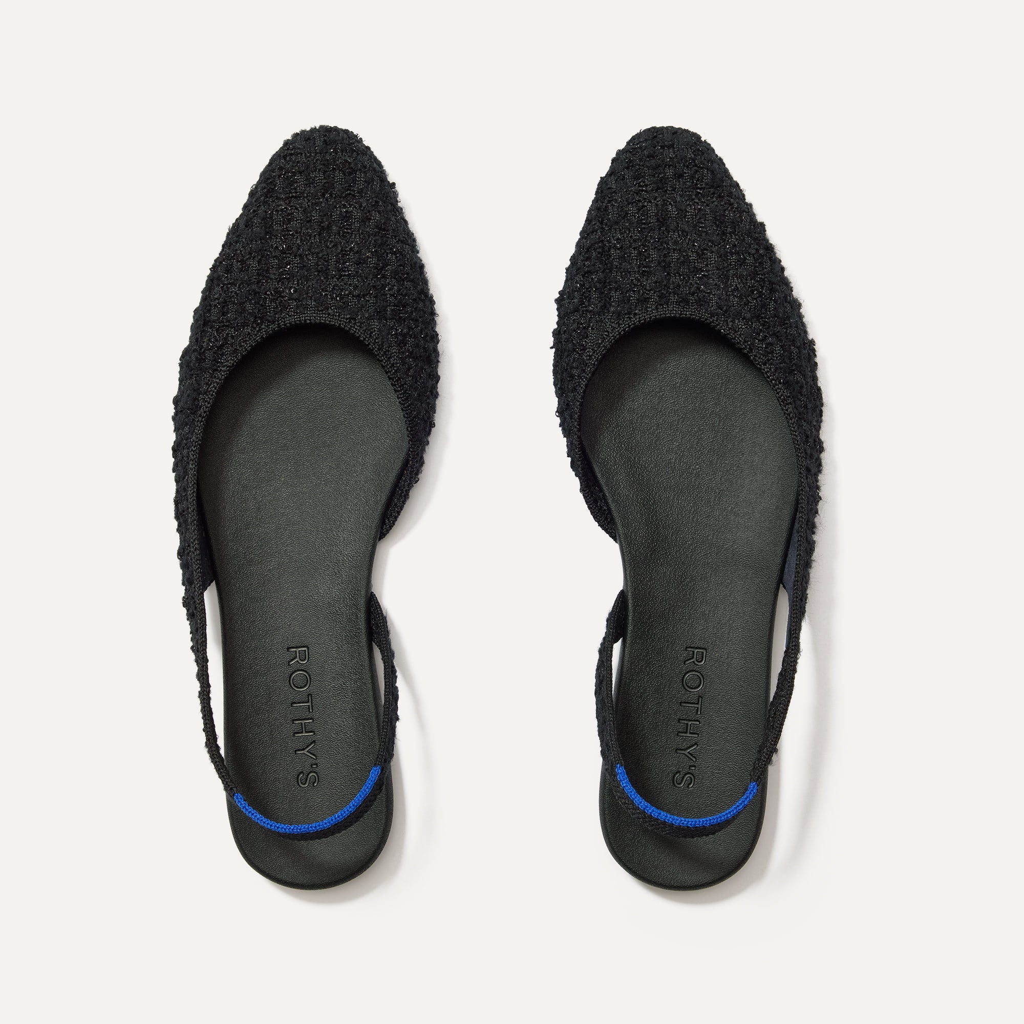 The Almond Slingback - Black Boucl??