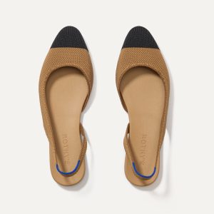 The Almond Slingback - Tawny Captoe
