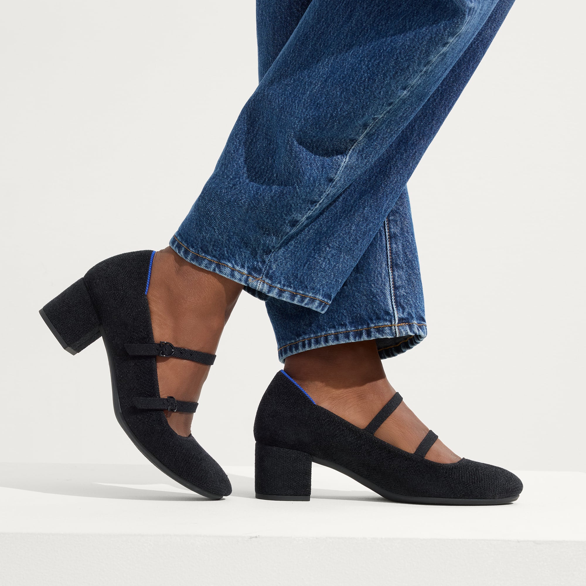 The ReVelvet? Double Buckle Mary Jane Heel - ReVelvet? Black - Image 2